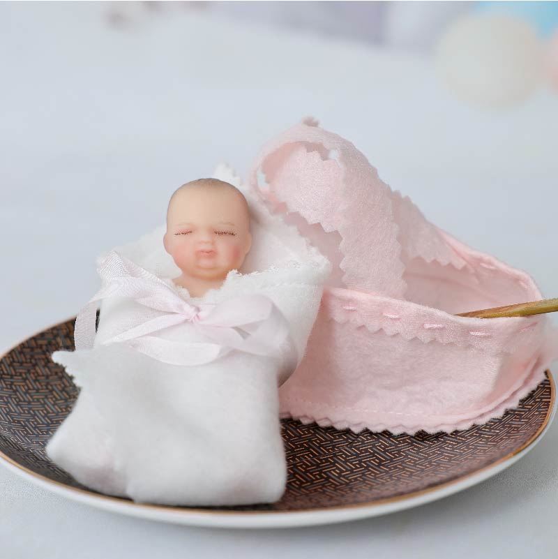 Cloveray Lifelike Silicone Reborn Girl Baby Doll 4Inch