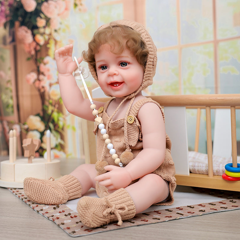 Cloveray 22-inch cute baby modelling enamel doll