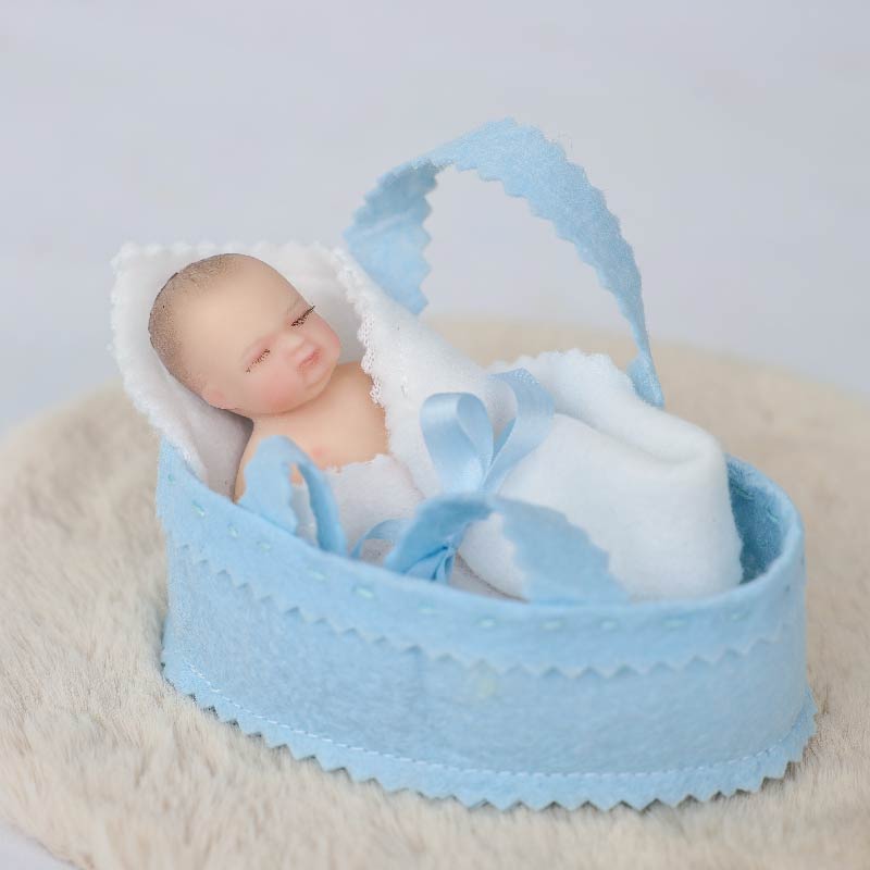 Cloveray Lifelike Silicone Reborn Girl Baby Doll 4Inch