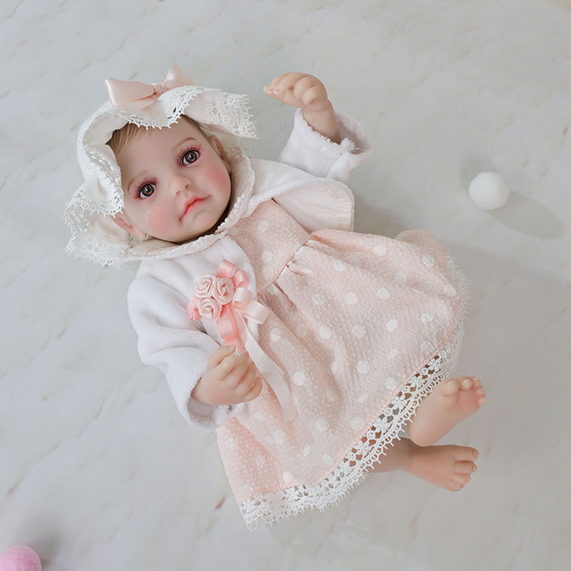 Cloveray Exquisite Baby Pink Series · 12-Inch Full Vinyl Reborn Doll