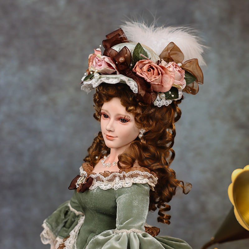 Cloveray 28-Inch Antique Palace-Style Victorian Porcelain Dolls with Gorgeous Dress