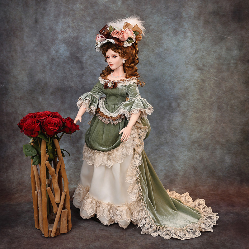 Cloveray 28-Inch Antique Palace-Style Victorian Porcelain Dolls with Gorgeous Dress