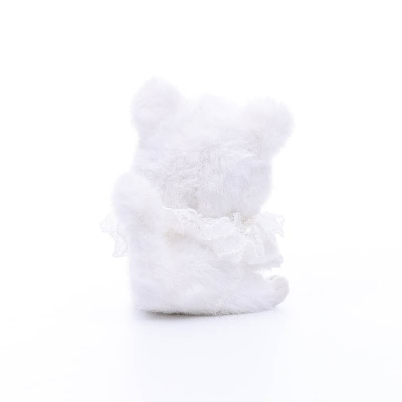 Cloveray 8 Inch High-Quality porcelain Cheeks Plush White Fox Hat Doll.