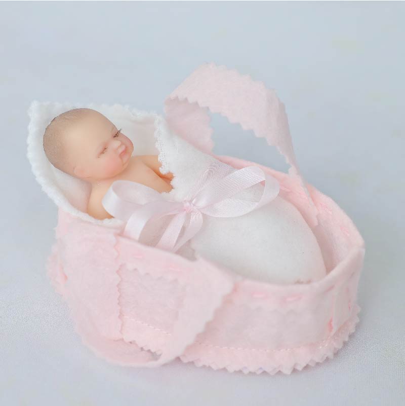 Cloveray Lifelike Silicone Reborn Girl Baby Doll 4Inch