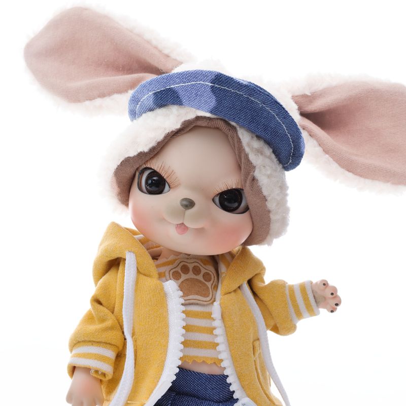 Cloveray Adorable 10 Inch Porcelain Dress-up Baby Yollow Rabbit Dolls (BJD)