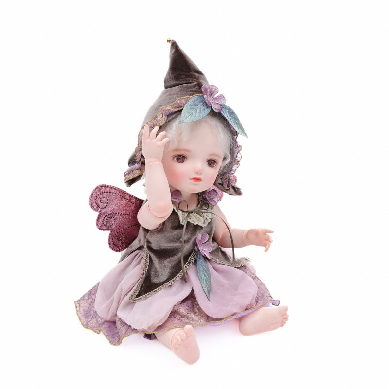Cloveray 20 inch Articulated Fantasy Doll Silver Gray Hair Purple Eyes Lolita Fashion Collector Gift
