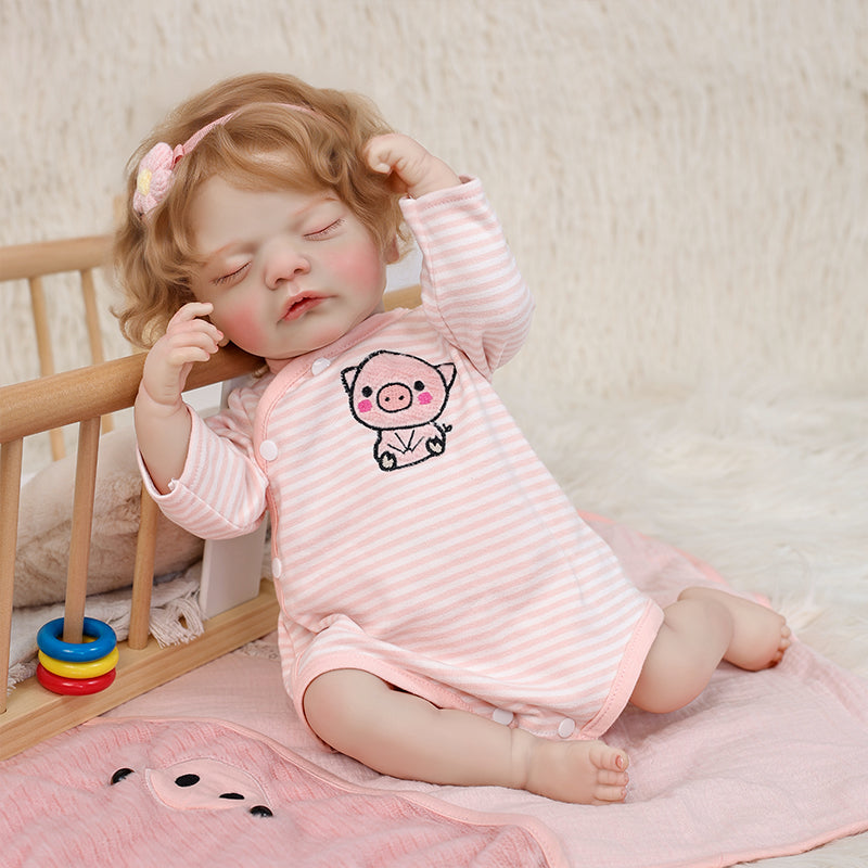 Cloveray 22 Inch Liftlike Reborn Baby Doll Wear  Piglet Suit