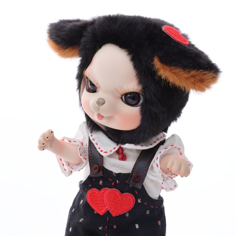 Cloveray Adorable 10 Inch Porcelain Dress-up Baby Black rabbit Dolls (BJD)