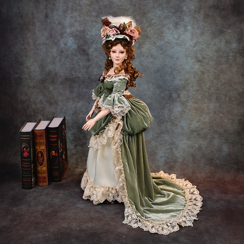 Cloveray 28-Inch Antique Palace-Style Victorian Porcelain Dolls with Gorgeous Dress