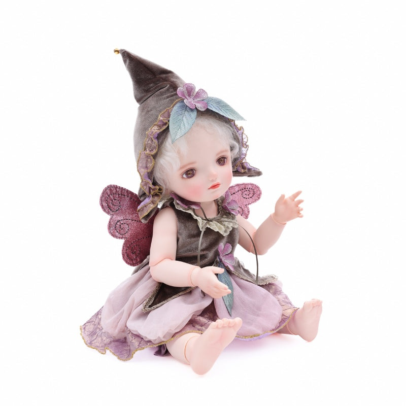 Cloveray 20 inch Articulated Fantasy Doll Silver Gray Hair Purple Eyes Lolita Fashion Collector Gift