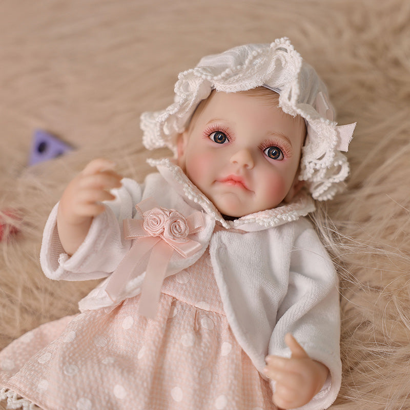Cloveray Exquisite Baby Pink Series · 12-Inch Full Vinyl Reborn Doll