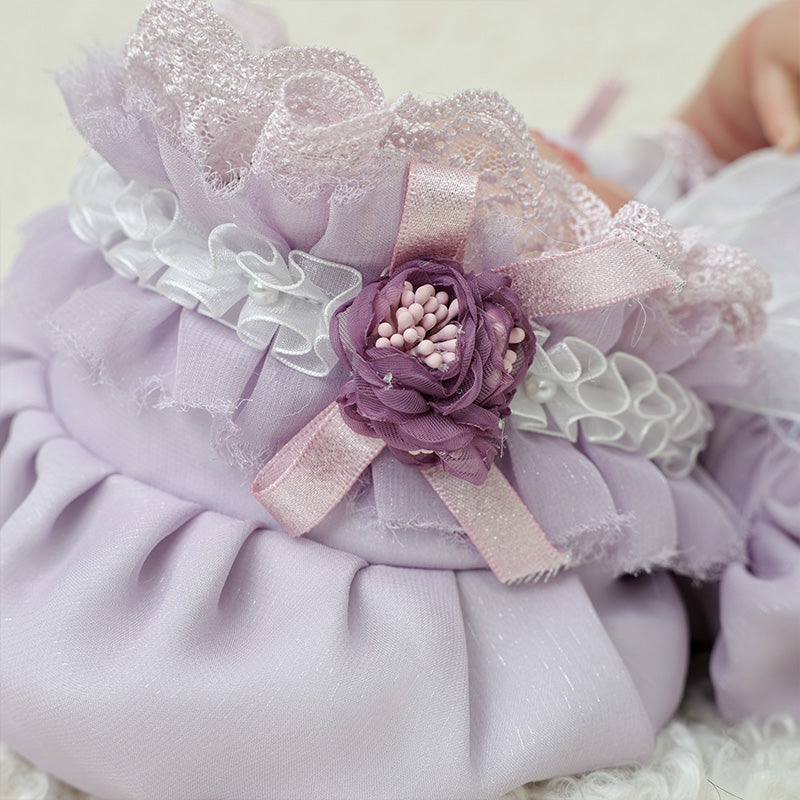 Cloveray 20 Inch Lifelike Reborn Baby Doll with Light Purple Headband