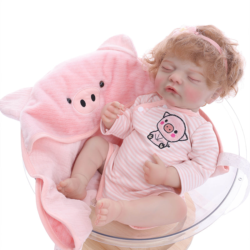Cloveray 22 Inch Liftlike Reborn Baby Doll Wear  Piglet Suit