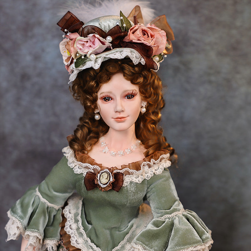Cloveray 28-Inch Antique Palace-Style Victorian Porcelain Dolls with Gorgeous Dress