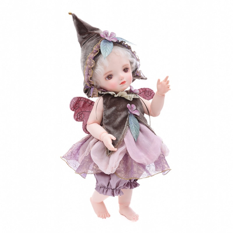Cloveray 20 inch Articulated Fantasy Doll Silver Gray Hair Purple Eyes Lolita Fashion Collector Gift