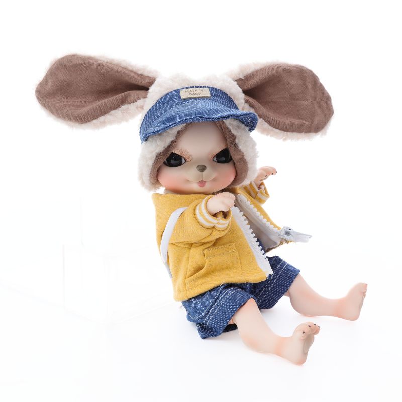 Cloveray Adorable 10 Inch Porcelain Dress-up Baby Yollow Rabbit Dolls (BJD)