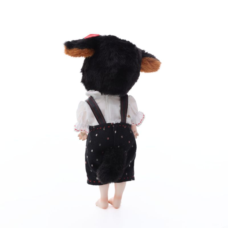 Cloveray Adorable 10 Inch Porcelain Dress-up Baby Black rabbit Dolls (BJD)