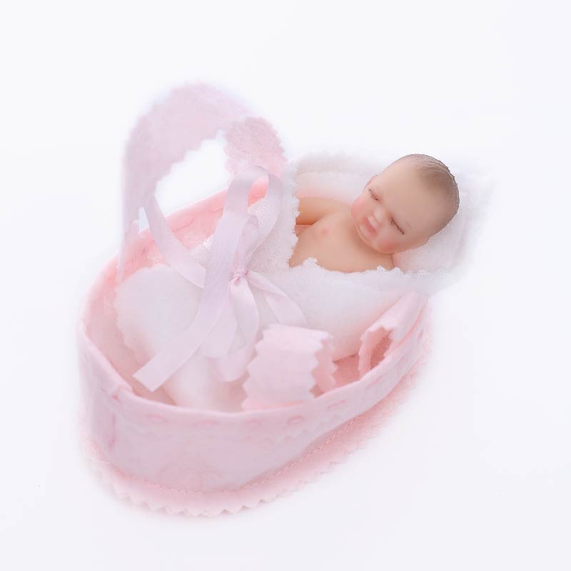 Cloveray Lifelike Silicone Reborn Girl Baby Doll 4Inch