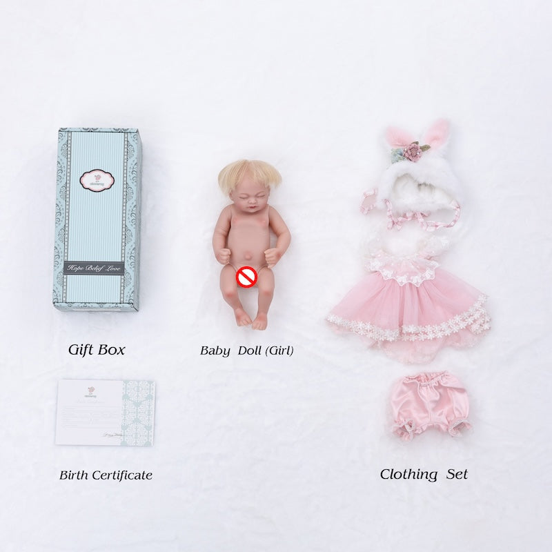 Cloveray 12-Inch Realistic Reborn Sleeping Baby Doll Lifelike Little Infant Girl