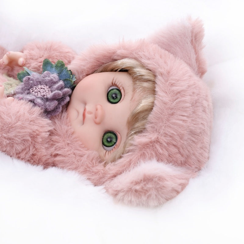Cloveray Premium Plush Fox Baby Doll 10 inch Ultra-Soft Animal Costume Toy Dolls Name Coco