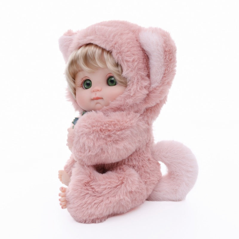 Cloveray Premium Plush Fox Baby Doll 10 inch Ultra-Soft Animal Costume Toy Dolls Name Coco