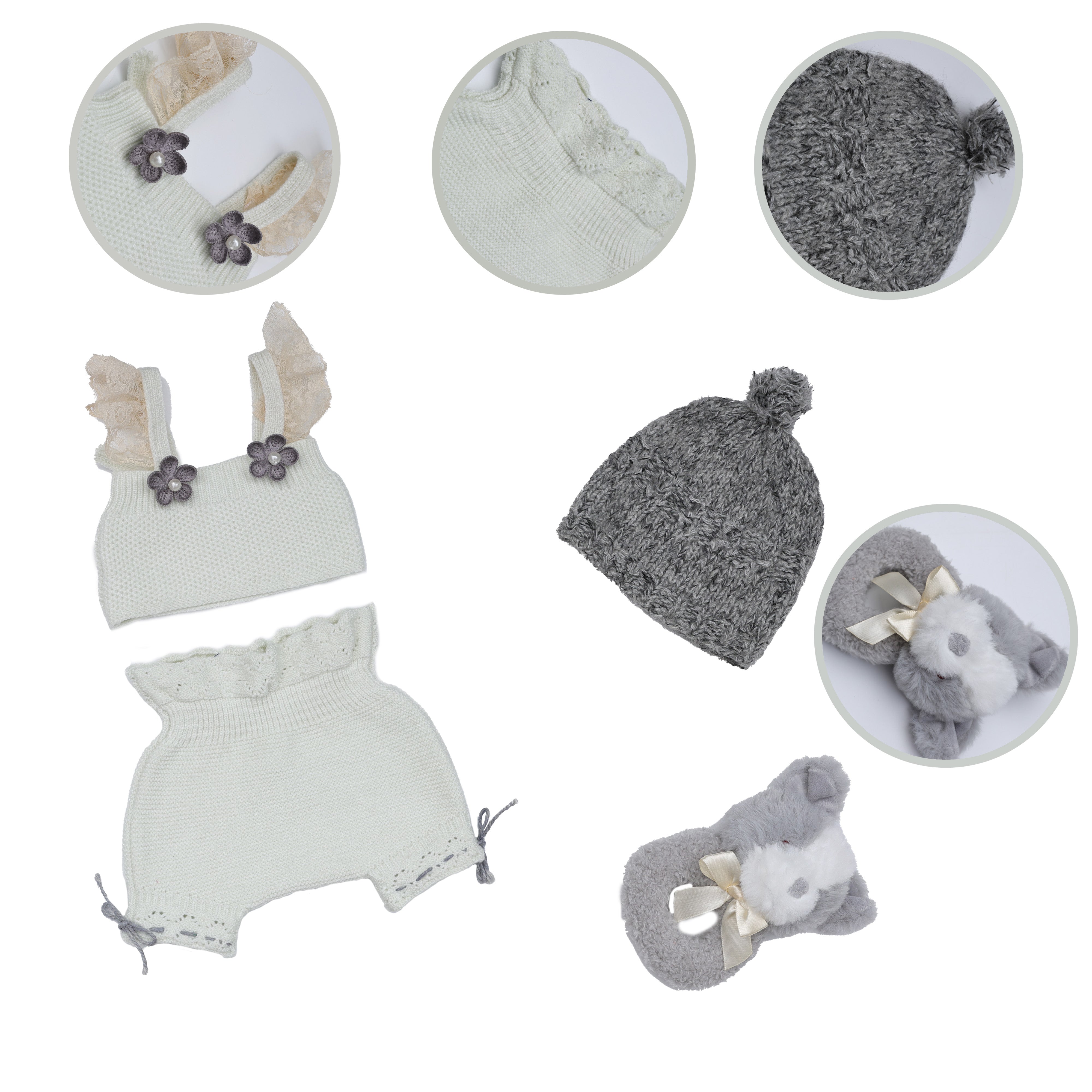 Cloveray 20-inch Knit Mint Romper