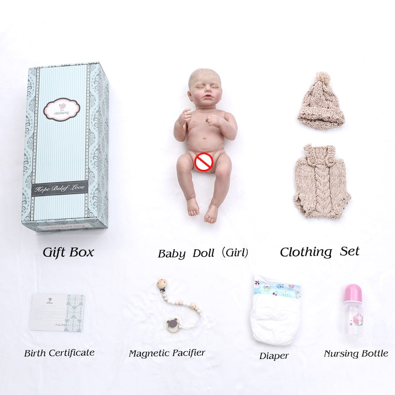 Cloveray 20 Inch Realistic Sleeping Reborn Baby Doll