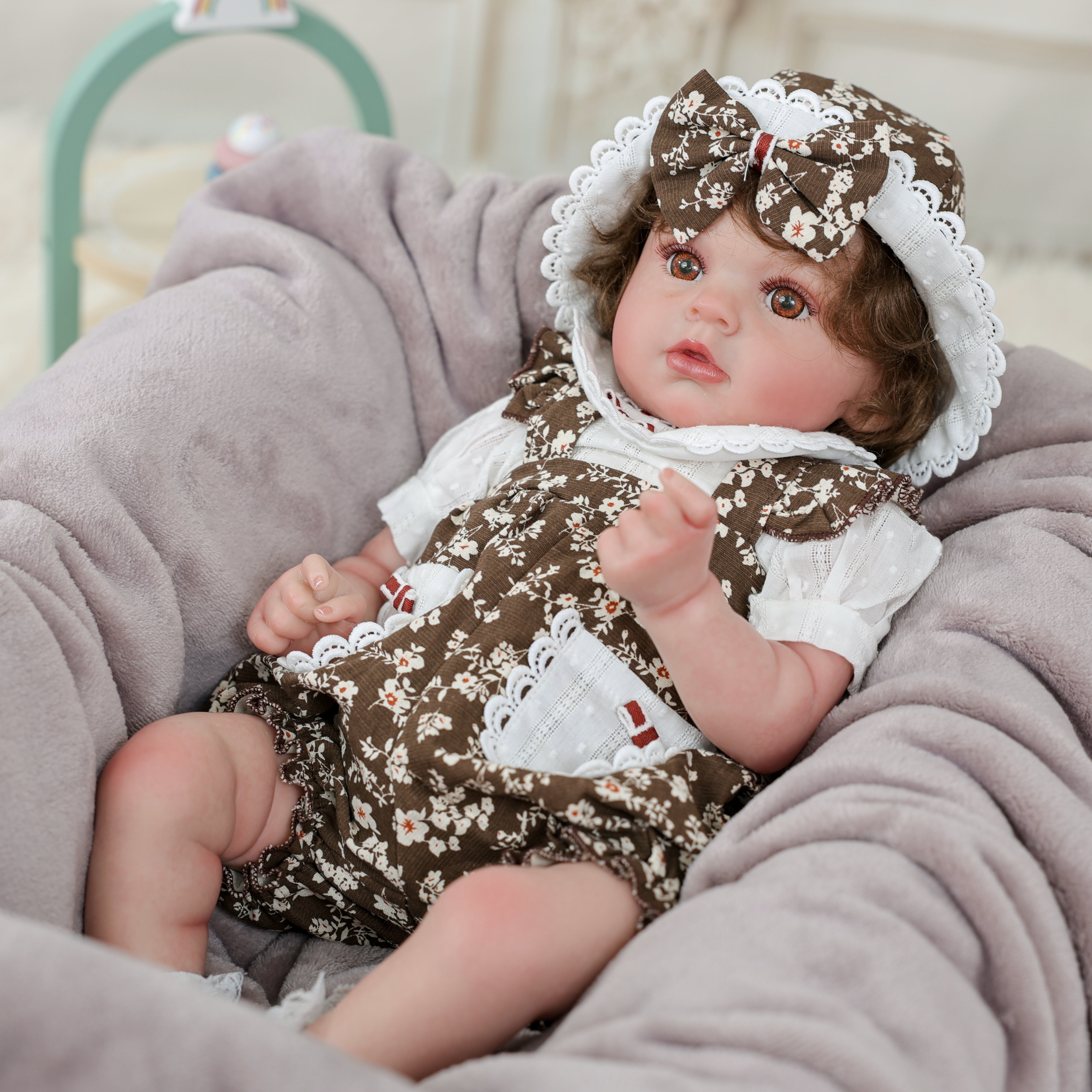 Cloveray 24-inch vinyl reborn doll with acrylic eyes