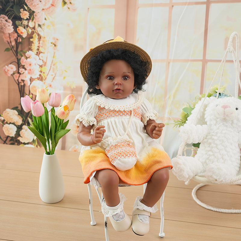 lifelike black reborn baby doll