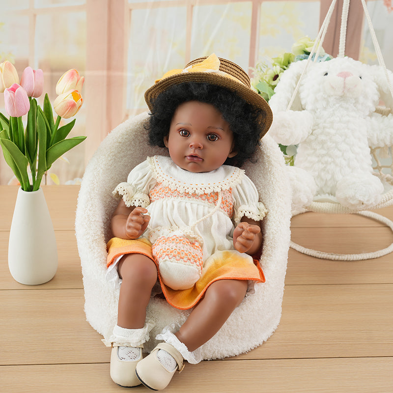 lifelike black reborn baby doll