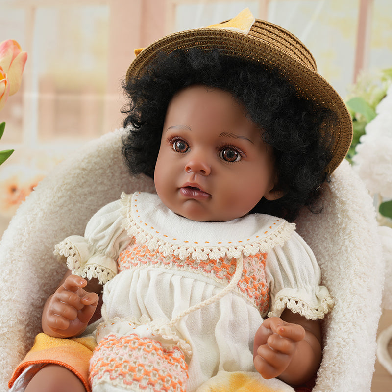 lifelike black reborn baby doll