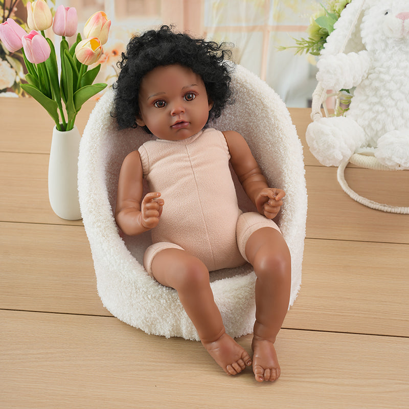 lifelike black reborn baby doll