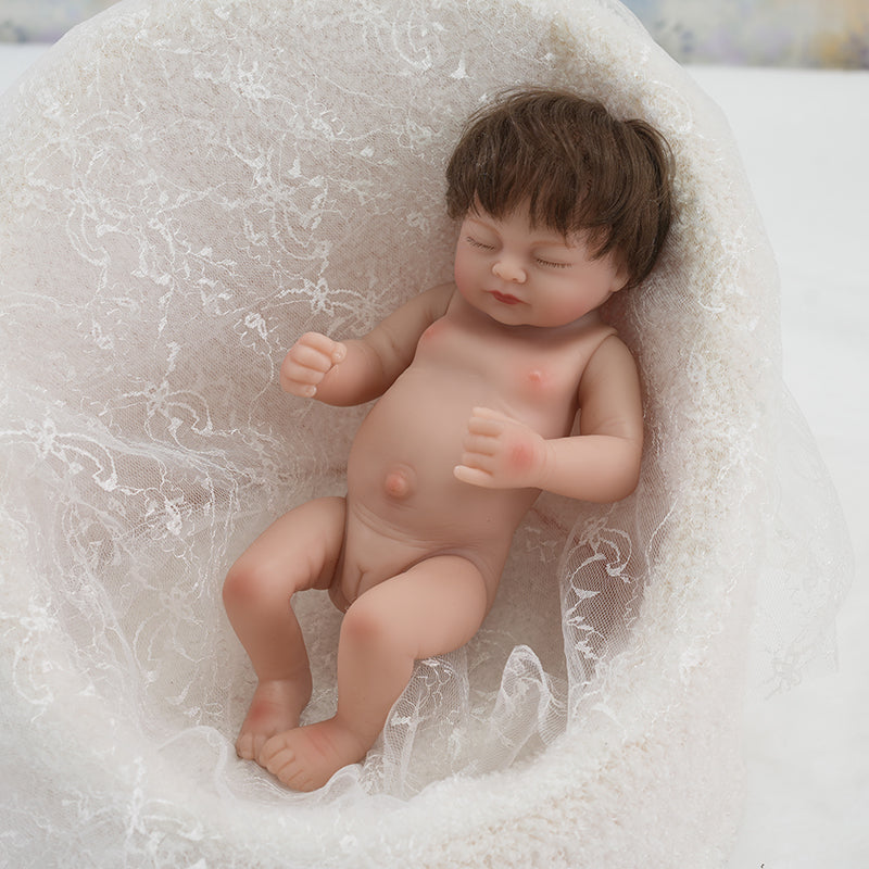 Cloveray Lifelike Reborn Little Girl Infant Sleeping Baby Doll 12-inch