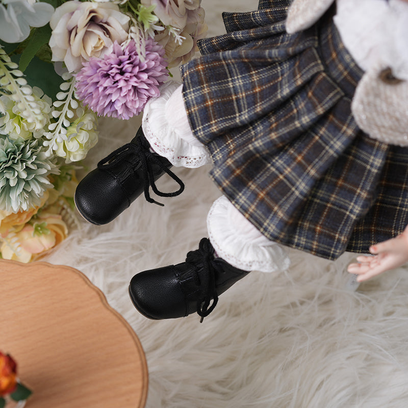 Cloveray 16‑Inch Porcelain Fabric Country‑Style Dress-up Doll Collectible with Fully Hand‑Painted Face‑Up