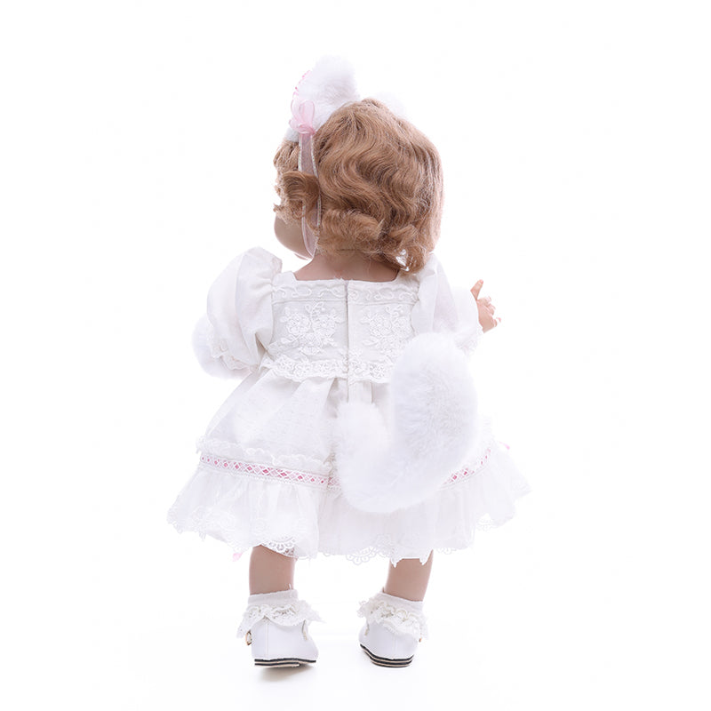 Cloveray Adorable 18 Inch Trendy Toy Girl Vinyl Dolls for Kids