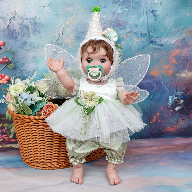 Cloveray 18 Inch Realistic Premium Fairy Reborn Dolls with Pacifier