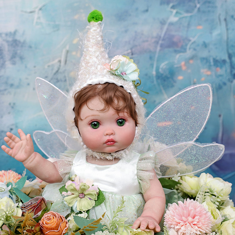 Cloveray 18 Inch Realistic Premium Fairy Reborn Dolls with Pacifier