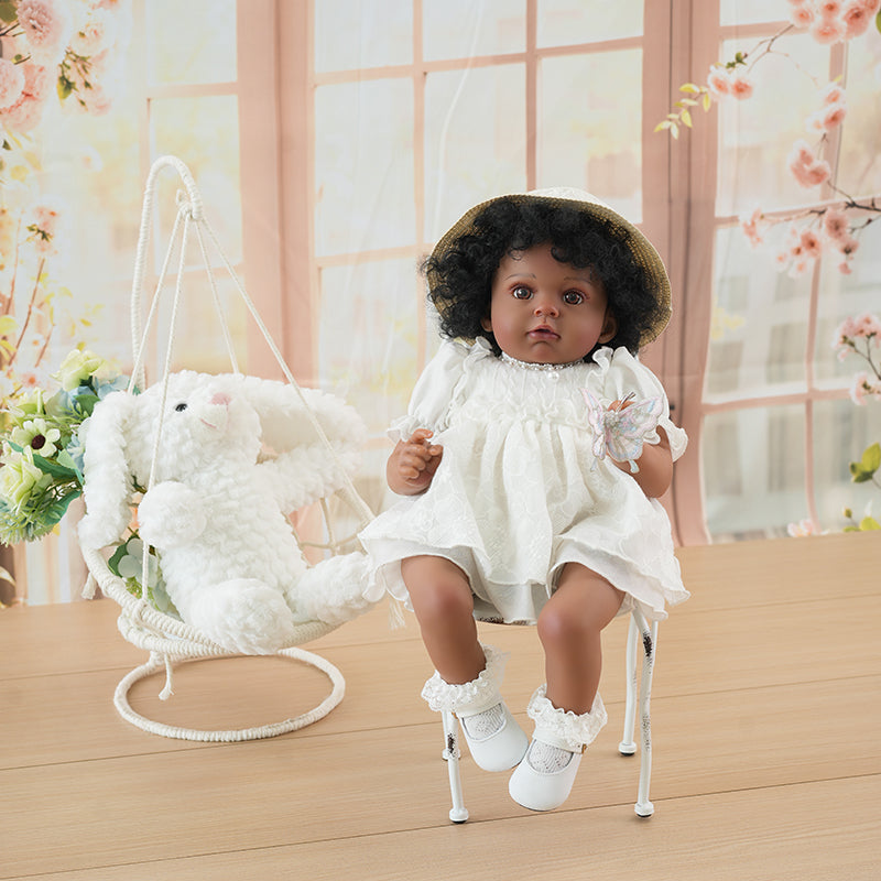 Cloveray black reborn baby doll